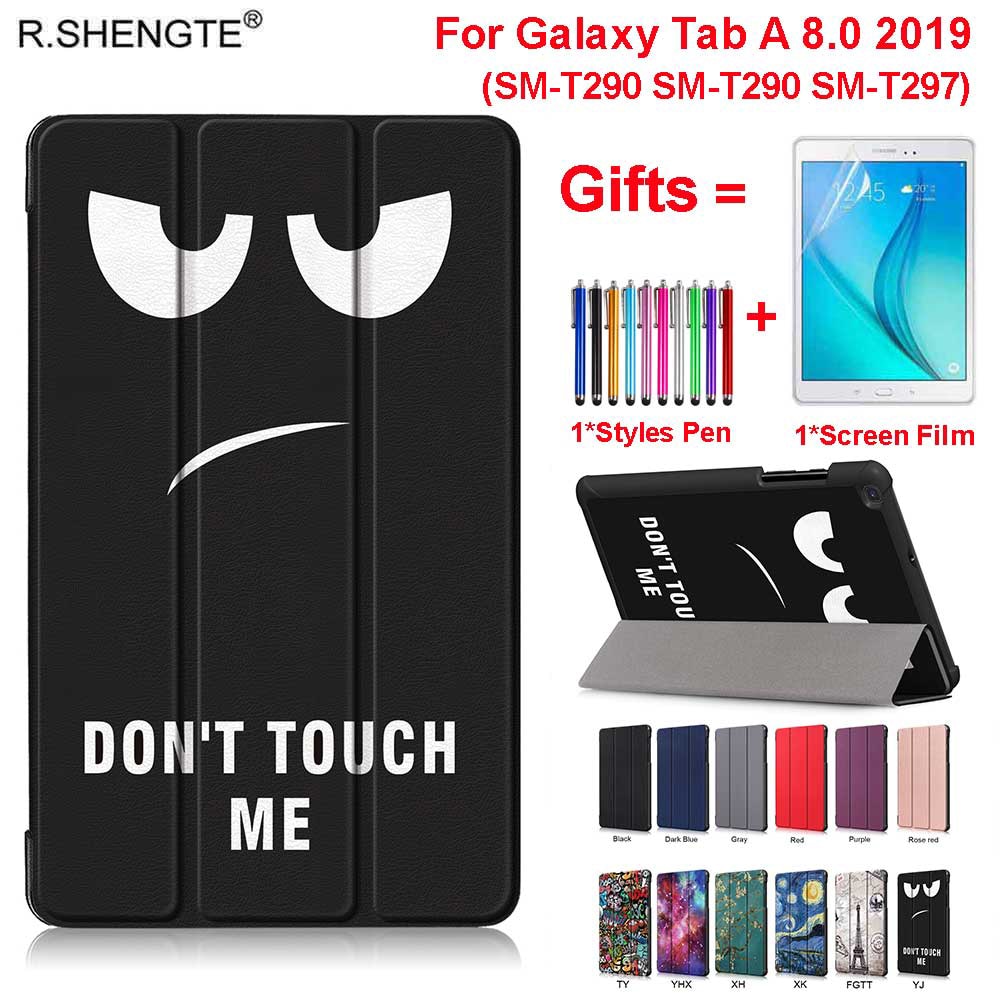 Til samsung galaxy tab  a 8.0 etui cover tablet sm -t290 sm-t295 sm-t297 ultra slim flip stativ magnetisk etui funda
