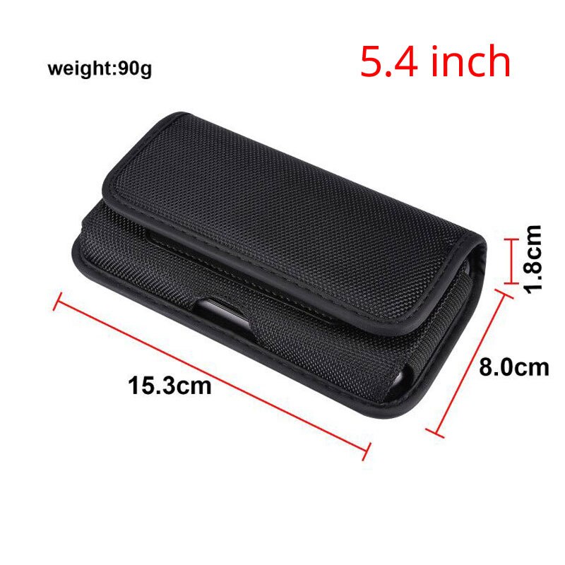 4.7-7.2inch Mobile Phone Waist Bag for Samsung s20 ultra S10E S9 S8plus Holster Belt Clip Pouch for iPhone12 11 pro X XS MAX 7 8: 5.4 inch