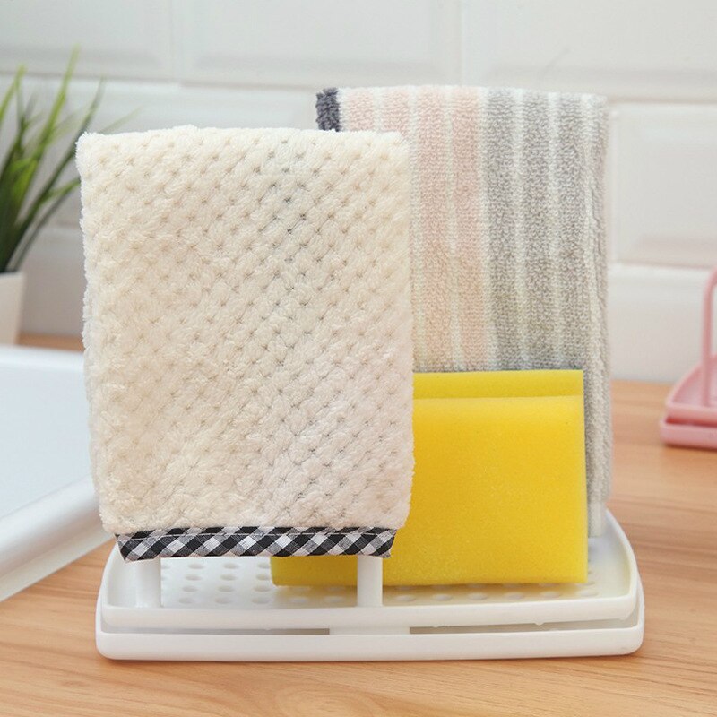 Escurridor de vajilla multifuncional, accesorios de cocina, escurridor de tela sin perforaciones, esponja, estante de jabón, utensilios de cocina
