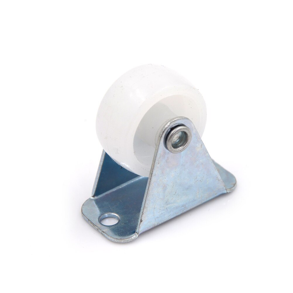 4X Directional Casters 1"/1.5"/2" Wheel Castor White PP Nylon Dual Roller Wheel For Platform Trolley Chair Swivel Casters