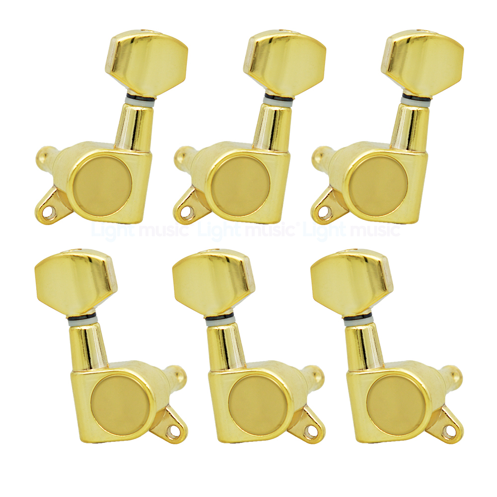 Guitar Tuning Pegs Tuners Machine Heads for Acoustic Electric Guitar Chrome Black Gold 3R3L 6R 6L Guitar Machine: Gold 3R3L