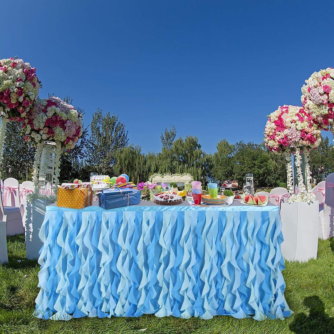 10,5 cm x 9,1 m in tulle per decorazione di nozze, confezione