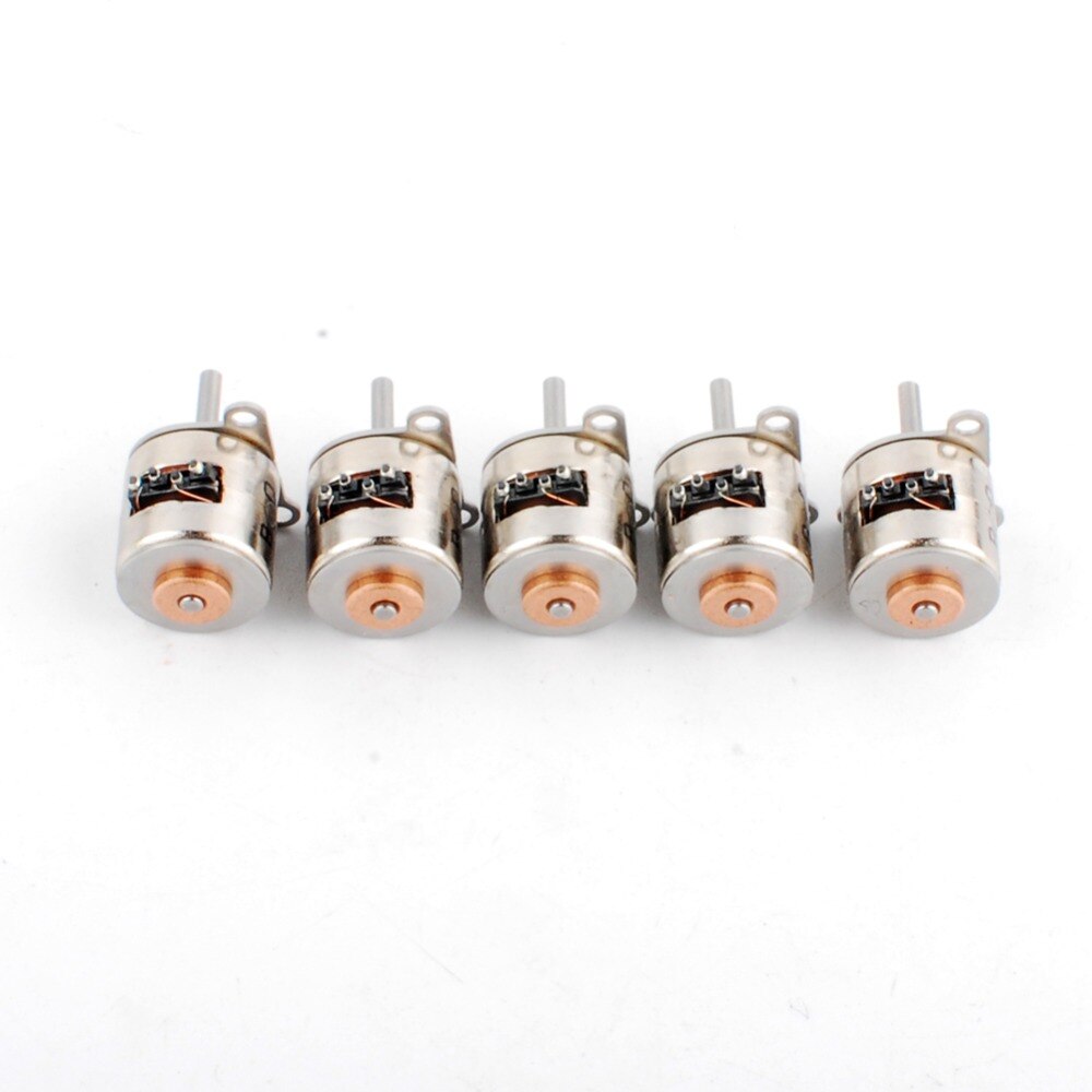 6 V dia 10mm micro 2 fase 4 wire stappenmotor 18 degress mini stappenmotor 5 stks