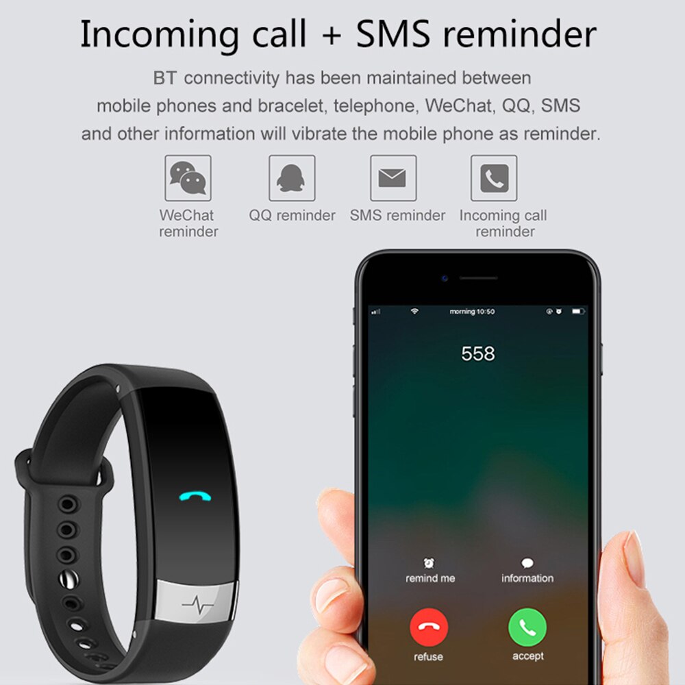 / Sport Pedometer Walking Tracker Smart Bracelet Wristband Waterproof Sleeping ECG Heart Rate Monitor Calorie Calculating Watch