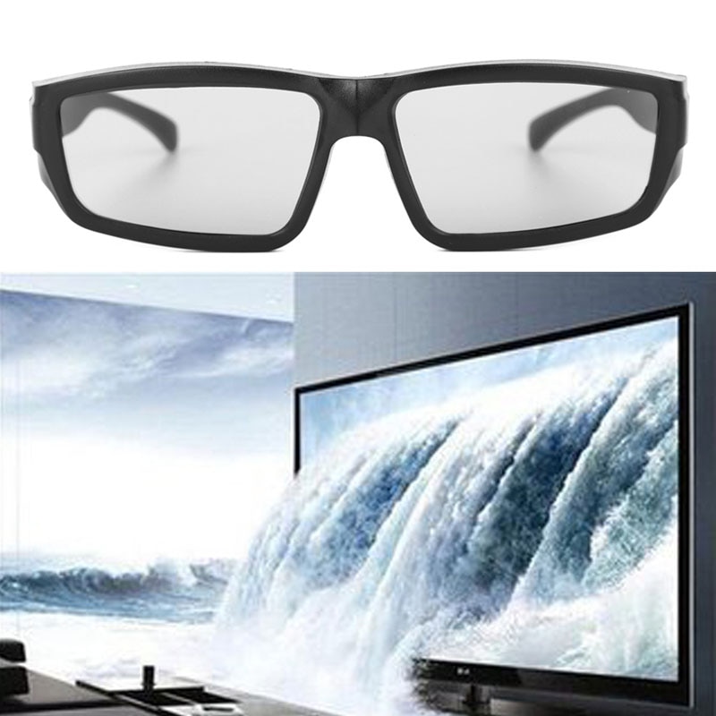 Cirkulær polariseret passiv 3d stereobriller sort  h4 til tv ægte  d 3d biografer