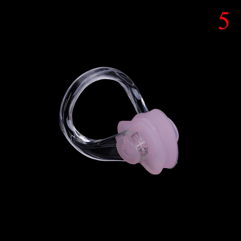 2pcs swimming nose clip soft and comfortable silicone nose clip swimming accessories: Pink 5