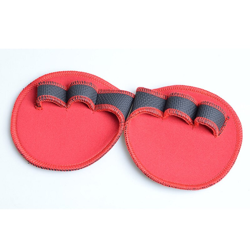 Gewichtheben Pad Griff Pads Hantel Anti-Schleudern Hebe Hand Palme Schutz Handschuhe Fitness Bankdrücken Gewicht Heben Handschuhe: rot