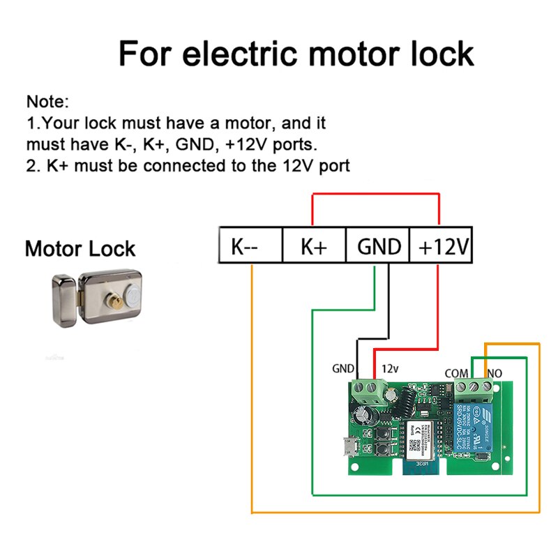 AllbeAi Tuya Smart Life,DC5V 12V 24V 32V Wifi Smart Switch,Intelligent Home Module, inching mode,RF433 Wireless Remote Control