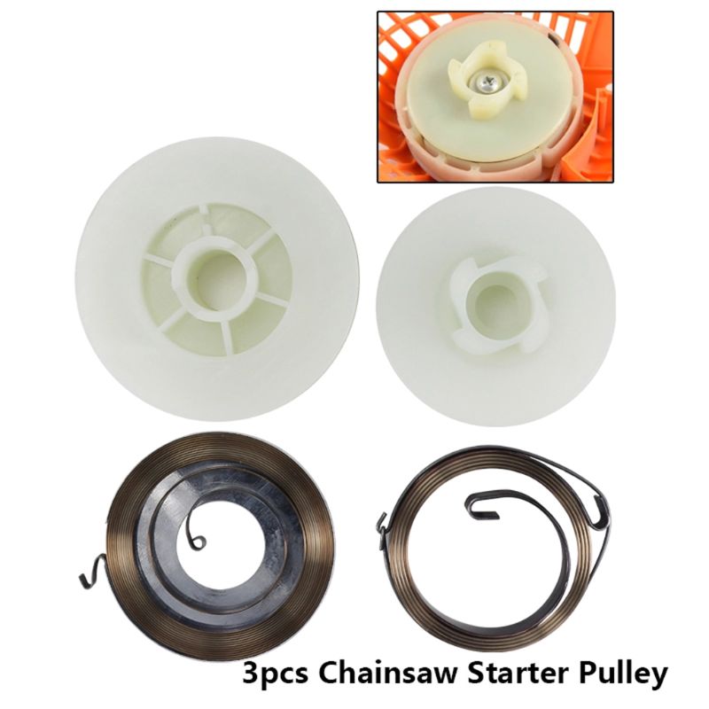 3 stücke Elektrische Kettensäge Einfach Starter Pulley mit 2 Quellen Fit Kettensäge 4500 5200 Y5LD
