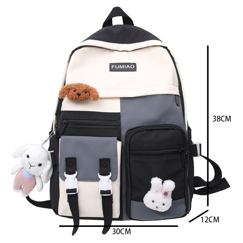 Trendy Colorful Women Travel Backpack Waterproof Nylon School Backpack for Teenage Girls Boys College Book Laptop Rucksack