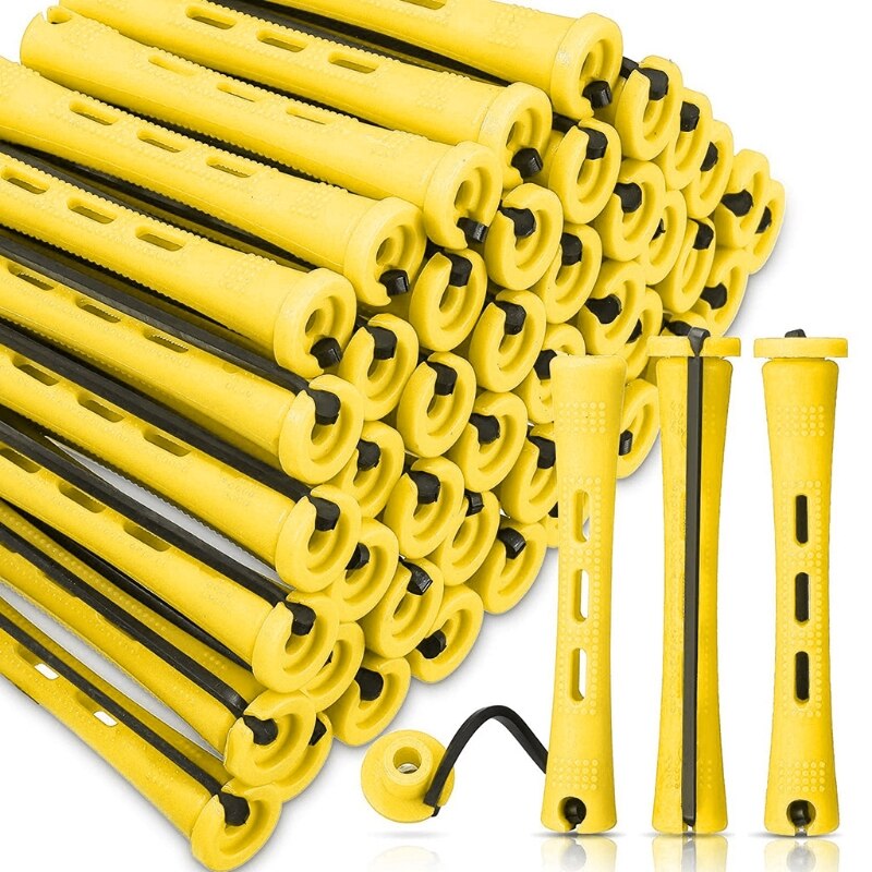 60pcs Hair Perm Rods Cold Wave Rod Plastic Perming Rods Curlers Hair Rollers for Salon Home Styling Tools