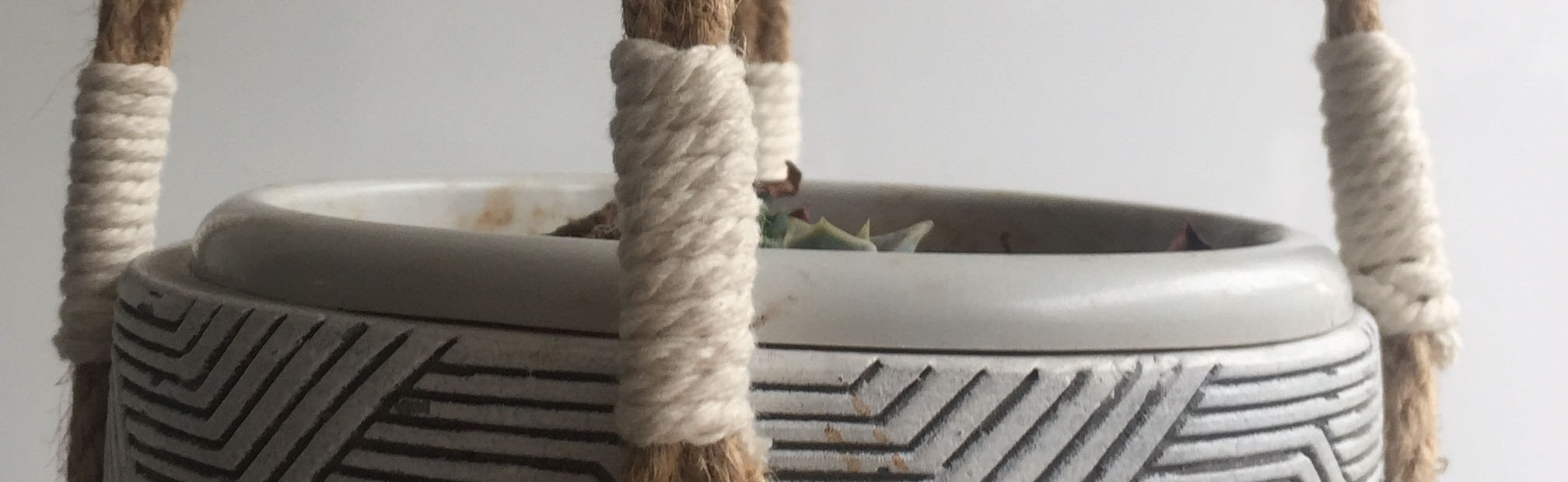Macrame plantehenger for hage lin plante henger håndlaget hage plante henger lin henger
