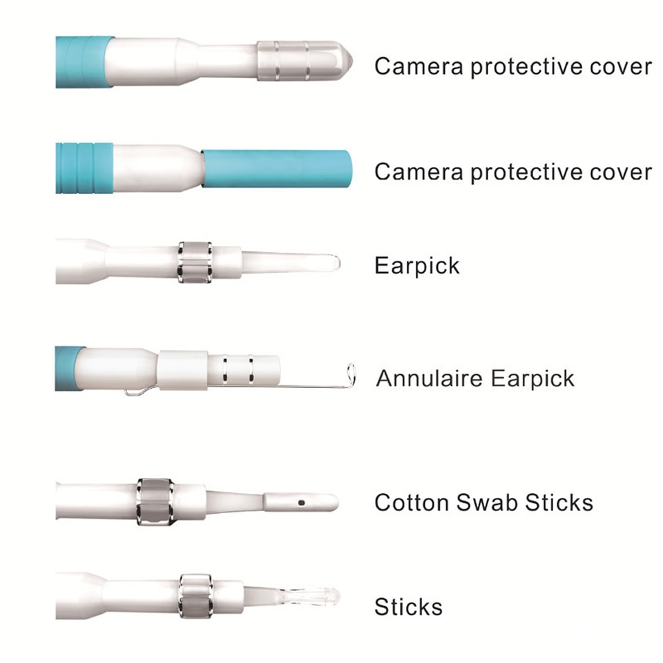 Endoscopio USB para limpieza de oídos, cuchara Visual para los oídos, 5,5mm, 0.3MP, Mini cámara, Android, PC, otoscopio, boroscopio, herramienta para el cuidado de la salud