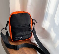 Sør-korea ins bags kvinnelig bag skulderveske koreansk trend lerret liten pakke med fett: Oransje
