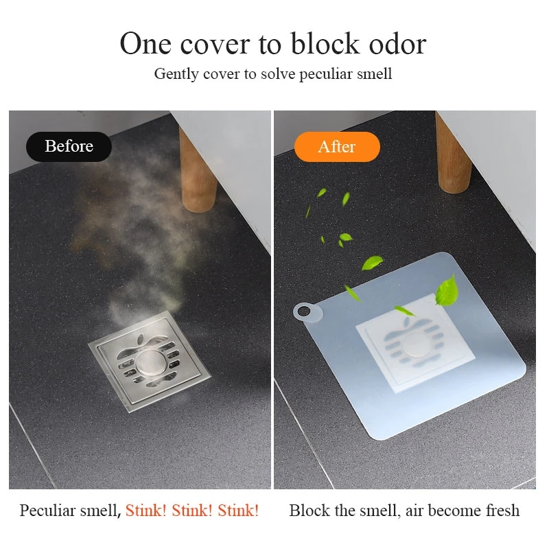 tapis de vidange en Silicone, Anti-odeur, déodorant, Anti-odeur, pour égouts