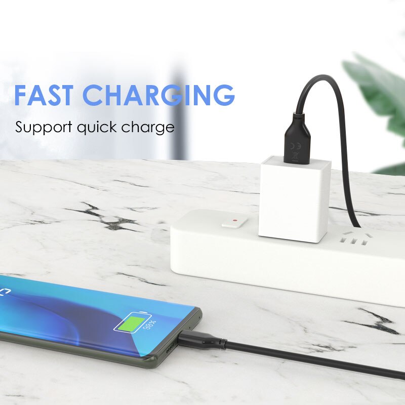 Cabletime micro usb 2.4a mobilkabel usb-kabel för huawei mate 20 10 xiaomi laddningssladd android telefon  c277