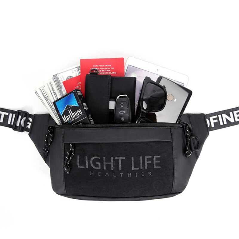 À prova dwaterproof água saco de cintura homem casual saco de peito ao ar livre grande capacidade bolsa de ombro esporte viagem pacote de cintura