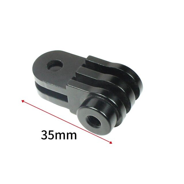 Adattatore per montaggio su braccio a tre vie in alluminio CNC per GOPRO Hero10 9 8 7 6 1 2 3 + 4 5 Session /Yi /SJcam /EKEN /Sony Action cam: Black short adapter