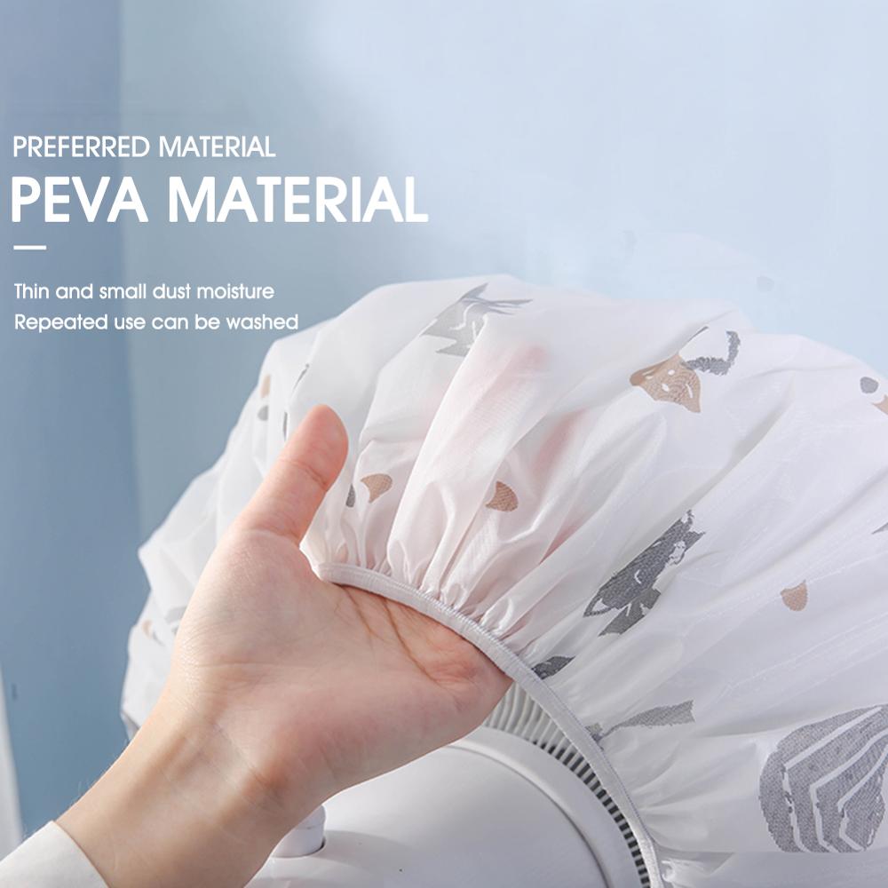 Round Fan Guard Dust-proof Cover Washable Electric Fans Protector Cartoon Patterns Dust Protection Cover for Household Daily Nec