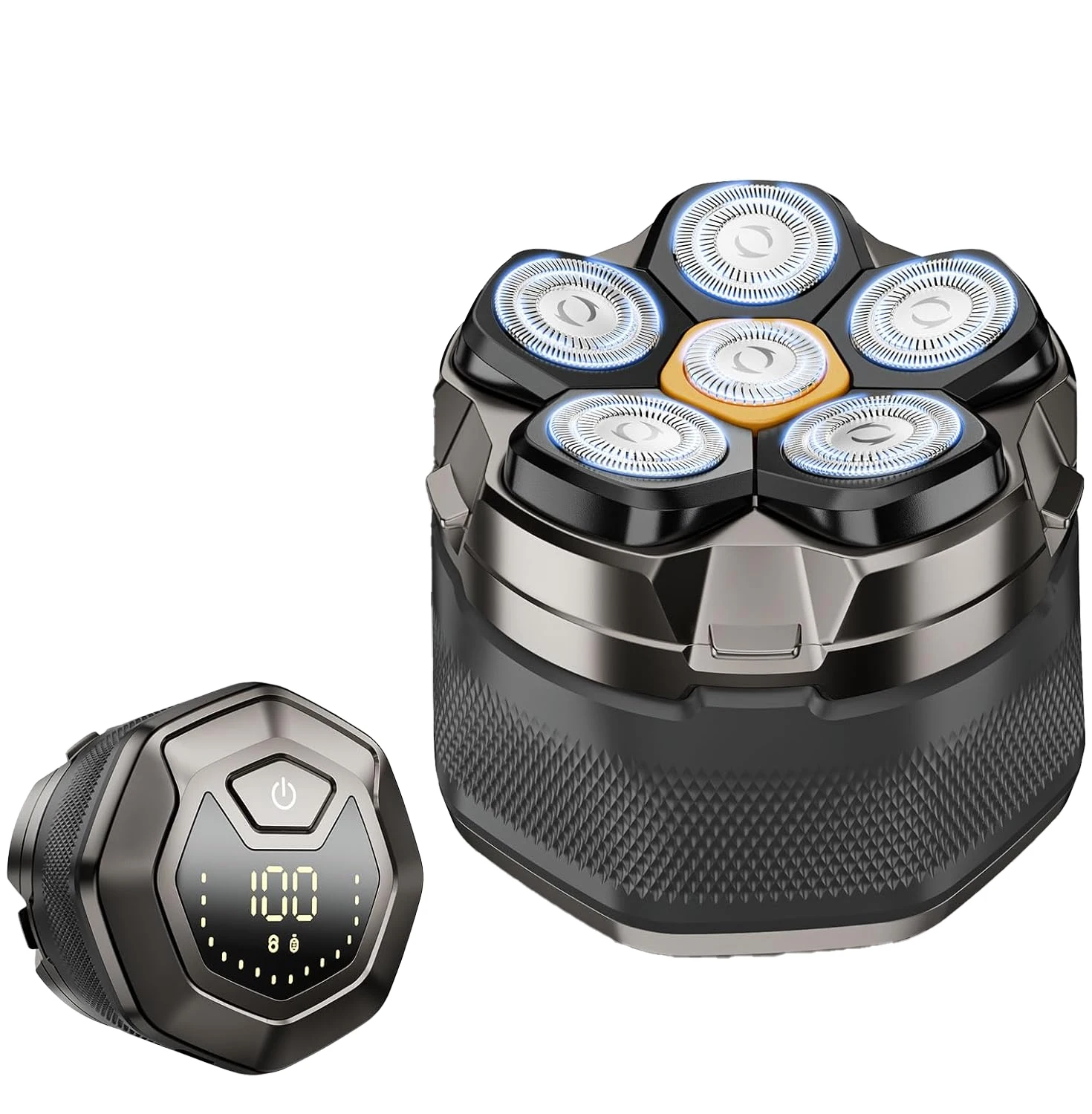 Xiaomi komingdon ansiktshuvud roterande bärbar led-display 6d våt/torr vattentät herrrakhyvel sladdlös laddningsbar elektrisk rakapparat: Default Title