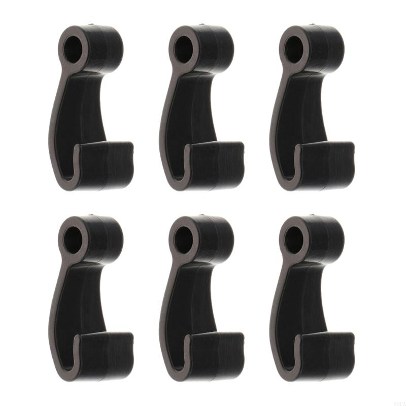 83CA 6 uds ganchos cuerda sujeción a presión plástico Clip tienda Kayak gancho sujeción plástico: Negro