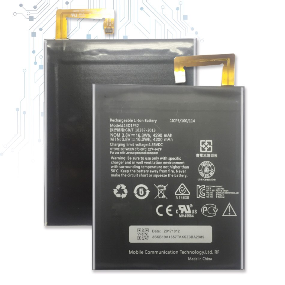 Replacement Battery L13D1P32 - 4290mAh - for Lenovo Lepad A8-50 A5500 S8-50