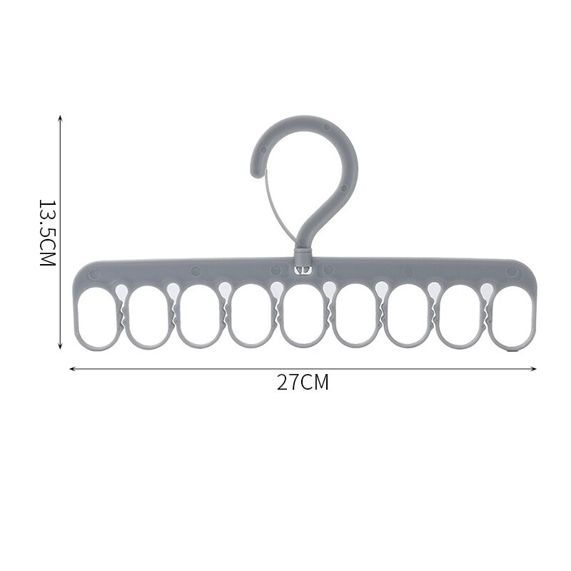 9-hole Clothes Hanger Magic Multi-port Support Hangers Clothes Drying Rack Multifunction Plastic Clothes Hangers Storage Hangers: 03