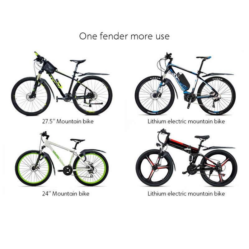 RBRL Bicycle Rear Fenders MTB Bike Wings Quick release Mudguard Adjustable angle Rear Wings Tail Soft TPE 24-29 Inch Universal