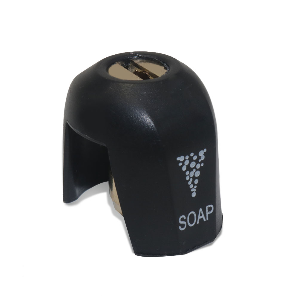 Boquilla de pulverización para lavadora de alta presión, conexión rápida de 1/4 ", 0 15 25 40 65 grados, punta para boquilla de jabón de riego, limpieza de jardín, 1 Uds.: Negro