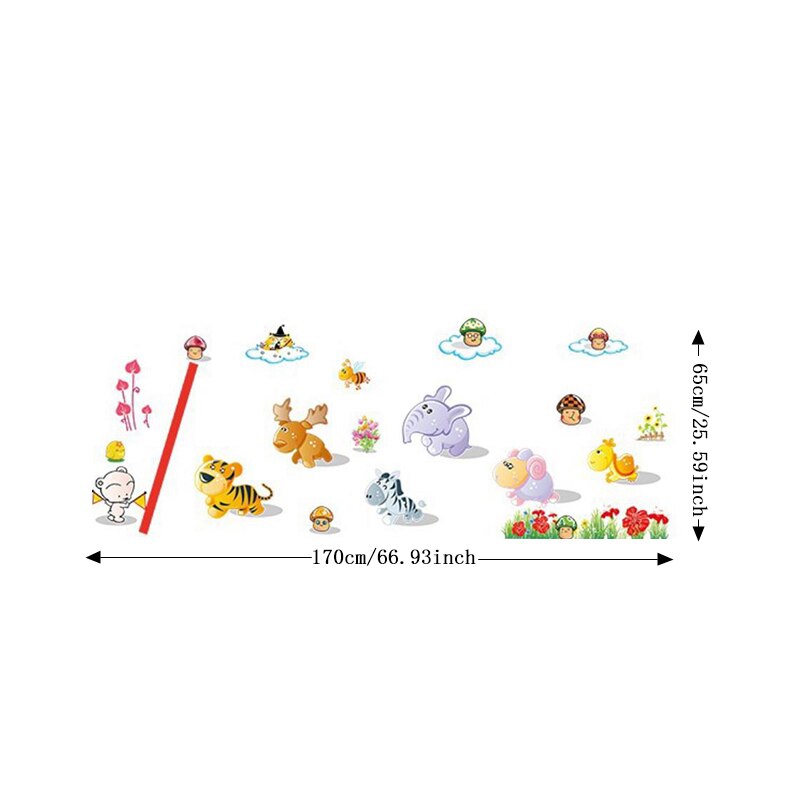 Zs Sticker Animals Wall Stickers Children Room Home Decor Safari Vinyl Kids Room Decal Baby Room Nursery Decor: xl8157