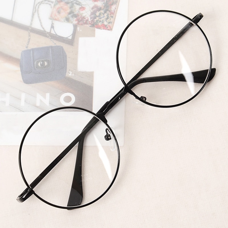 RICHPER 6 Farben Mann Frau retro Große Runde Brille Transparente Metall Brillen Rahmen Schwarz Silber Gold Brille Brillen