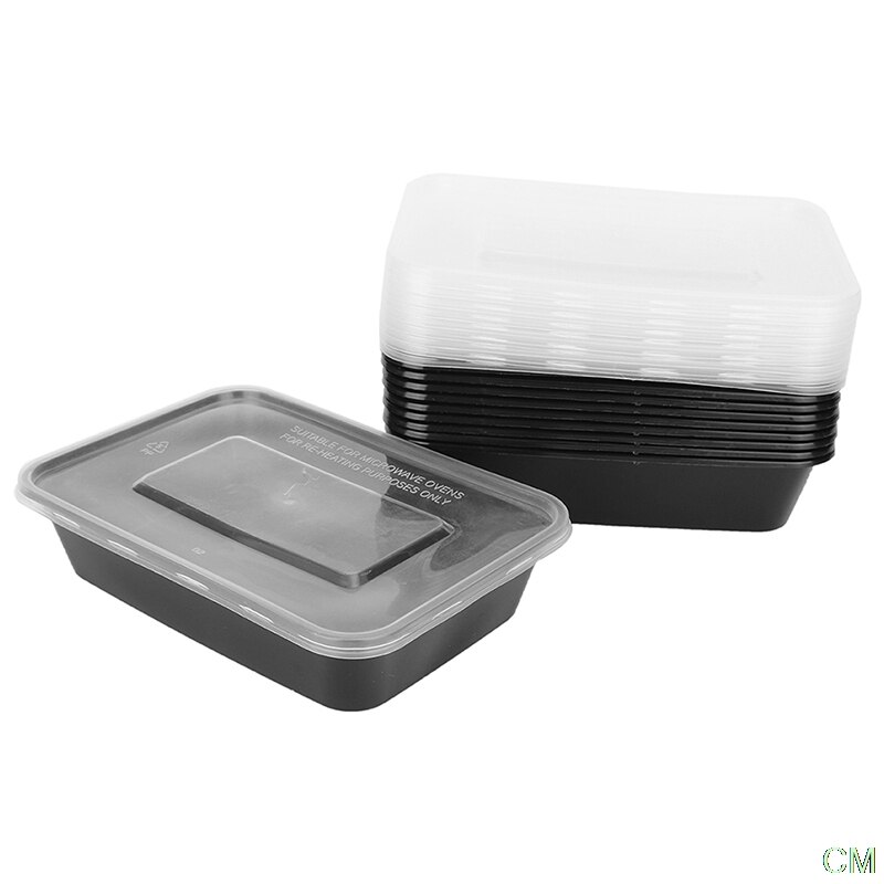 10 Stuks Herbruikbare Lunch Dozen Microwavable Voedsel Maaltijd Opslag Containers Containers Met Deksels Duurzaam Bpa Gratis Plastic Storage Case