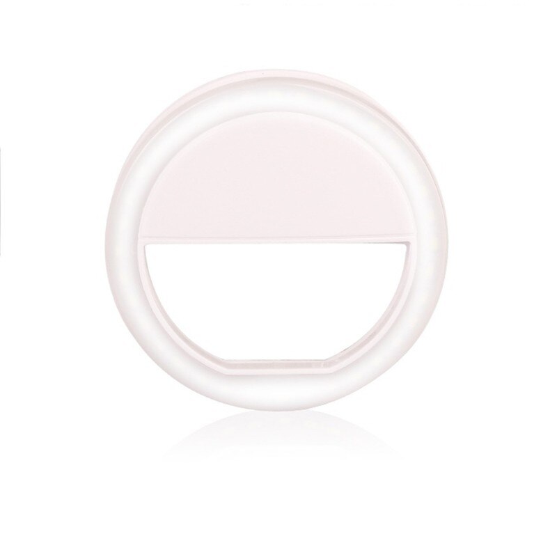 Selfie LED Ring Blitz hell Tragbare praktisch 36 LEDS Selfie Lampe Leucht Makro Füllen Licht HD Handy, Mobiltelefon Objektiv Für iphone: Weiß