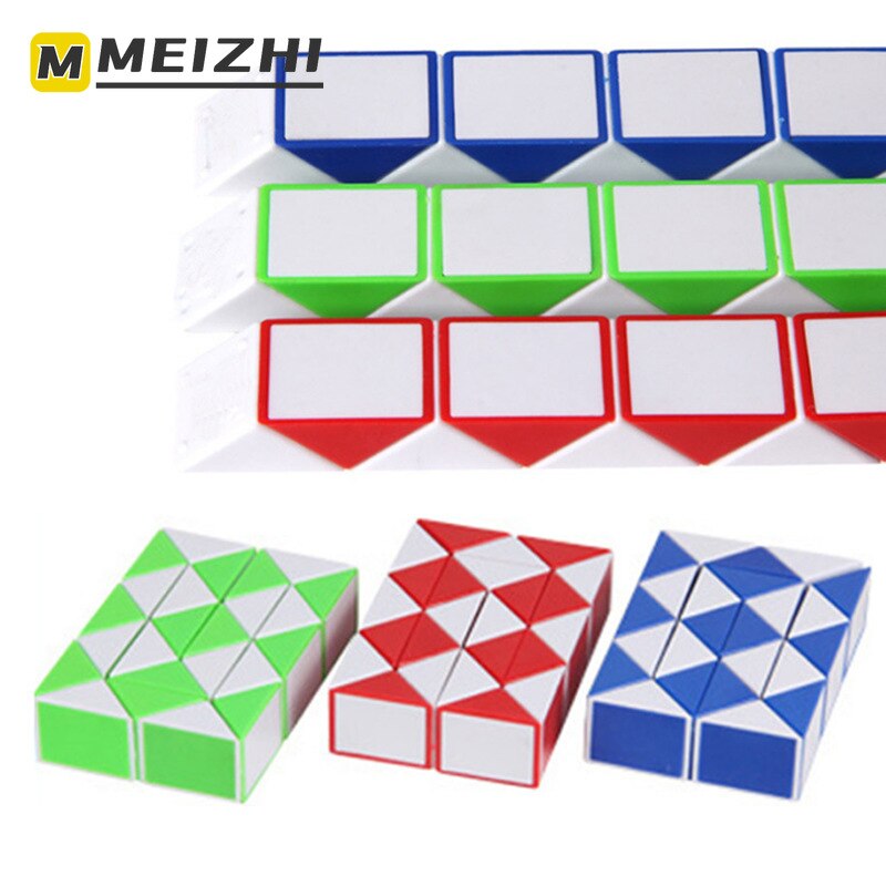 MEIZHI Childrens Puzzle Variety Magic Ruler 24 Segments Small Ruler Intelligence Magic Cube