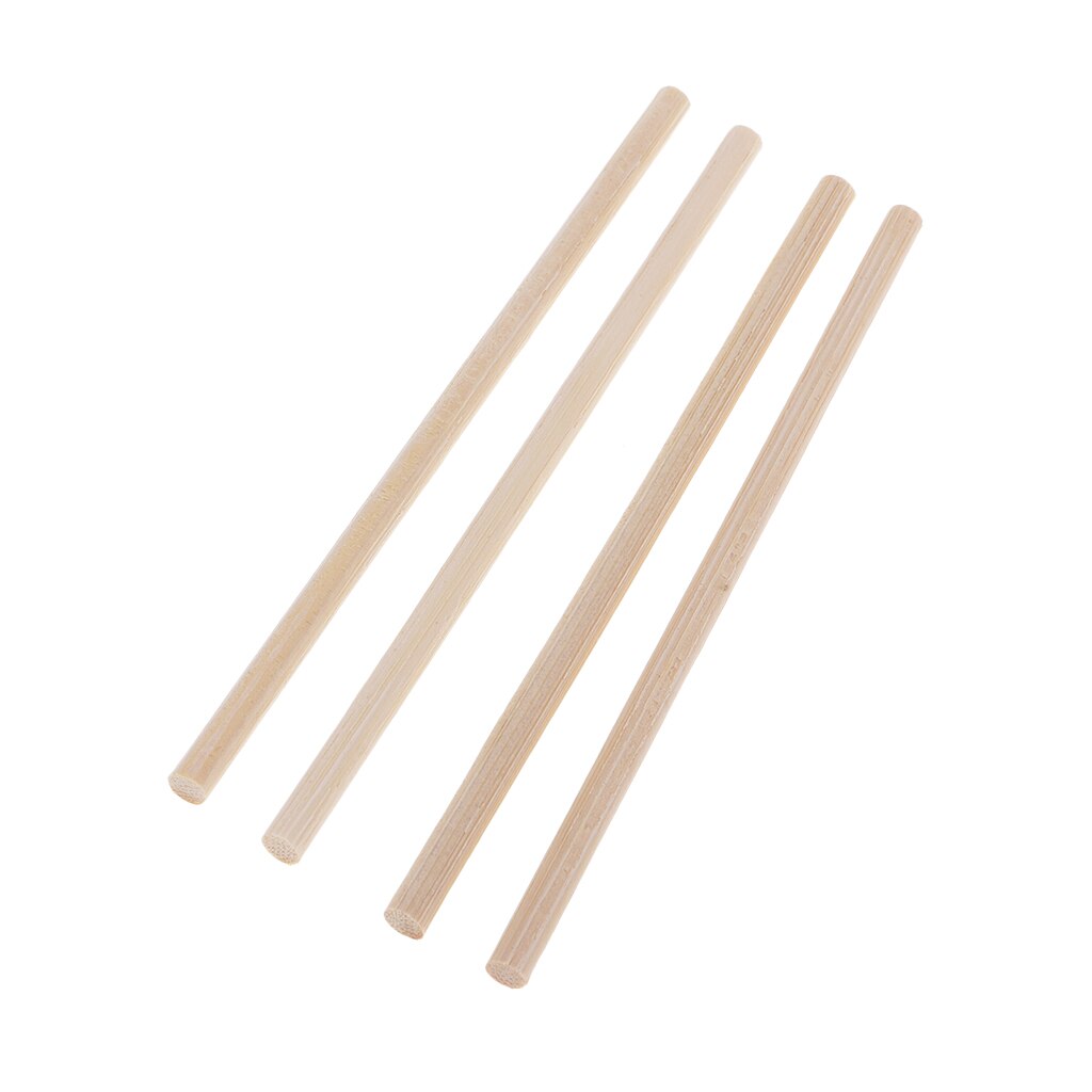 Rund blank oavslutad bambu trä trä lolly klubba stick dowel rod pole för woodcraft hobbyer diy hantverk