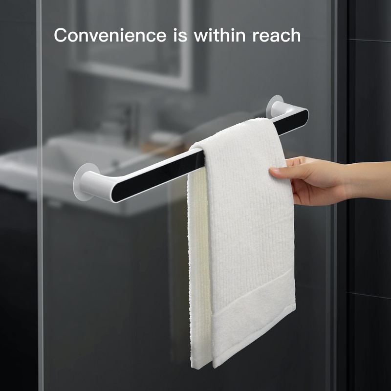 Selvklæbende håndklædeholder rack vægmonteret håndklædehænger badeværelse håndklædeholder hylde rulleholder hængekrog badeværelse arrangør