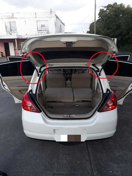 Auto bagklappe bagklap bagklap gasfjedre prop lift støtte til nissan versa hatchback til nissan tiida 07 415mm