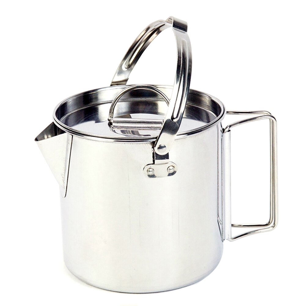 1.2L Bollitore Esterno Portatile in Acciaio Inox Acqua Bollente Appeso Pentola Stoviglie Pentolame E Utensili per Cucinare per La Cottura Caffè di Campeggio di picnic caldo.: Default Title
