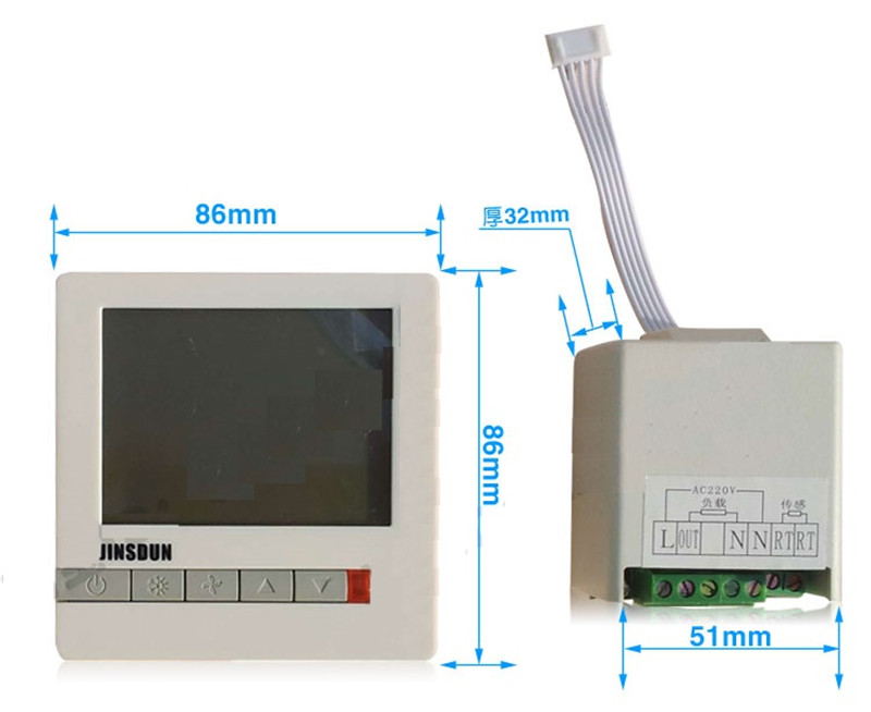 C4, Thermostaat voor warm muur, temperatuurregelaar voor infrarood heater en carbon crystal, temperatuurregelaar voor verwarming