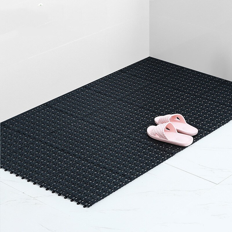 1Pcs PVC Non-Slip Tile Splicing Waterproof Mat with Massage Drain Holes Pool Shower Bath Kitchen Anti Slip Cushion Floor Mats: 3