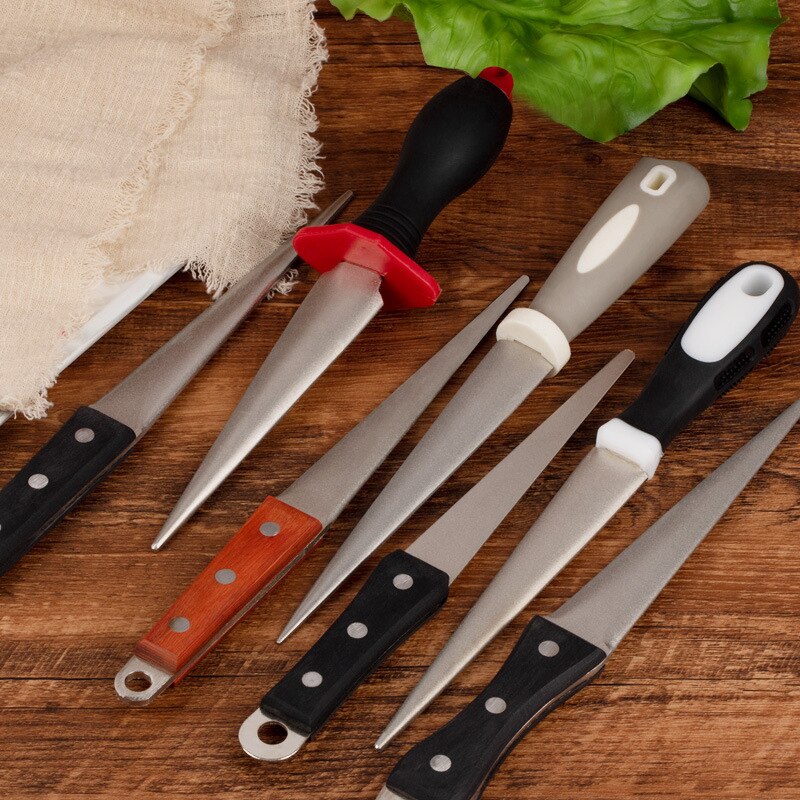 Sharpening Rod Diamond Rod Kitchen Gadgets Knife Sharpener Slaughterhouse Butcher Sharpening Bar Fish Hook Grinding