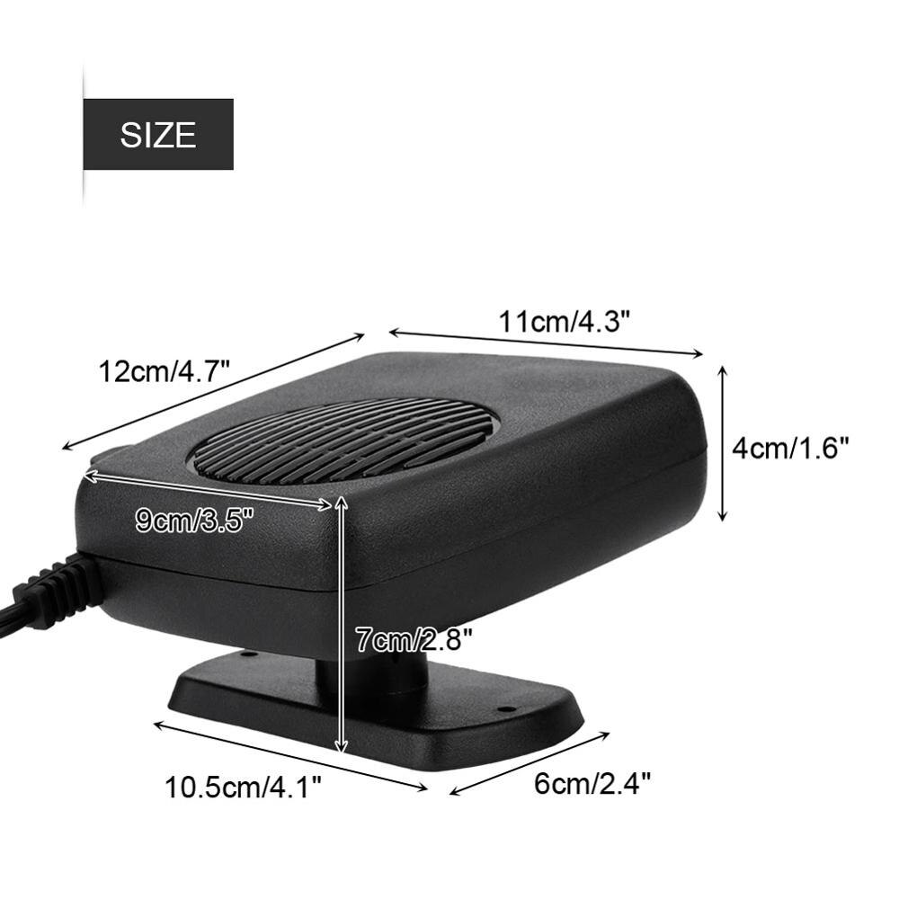 12V 150W PTC Ceramic Car Heating Heater Fan Defroster Demister Car Electrical Heating Fans Instant Heating