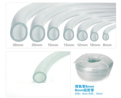 1M Aquarium Siliconen Slang Aquarium Filter Zuurstof Buis Dompelpomp Transparante Slang Rundvlees Buis Zacht Rubber: 18mm