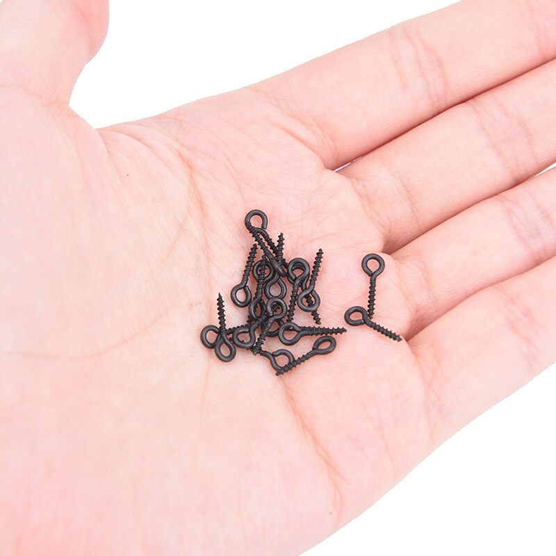 Karper Vissen Haak Stoper Stop Aas Boilie Schroef Met Ronde Link Loop Ronnie Rig Karper Vissen Accessoires Visgerei 10/20Pcs