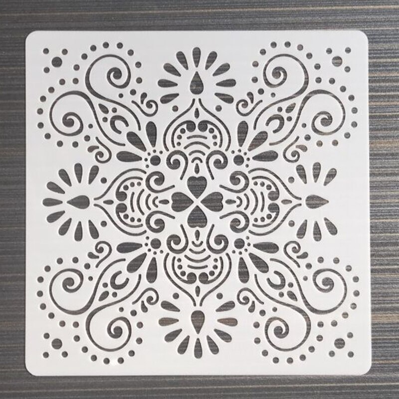 1 sztuk 15*15Cm prostokąt DIY Layering szablony malowanie ścian meble kolorowanka szablony do albumu szablon do dekoracji: C34