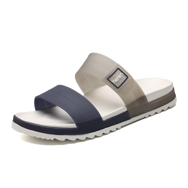 Coslony Sandalen Männer Sommer Hausschuhe gucken Zehe kippen-Flops Männlichen Ich bin Freien Nicht-Unterhose Flache Strand Rutschen Hause Atmungs hausschuhe