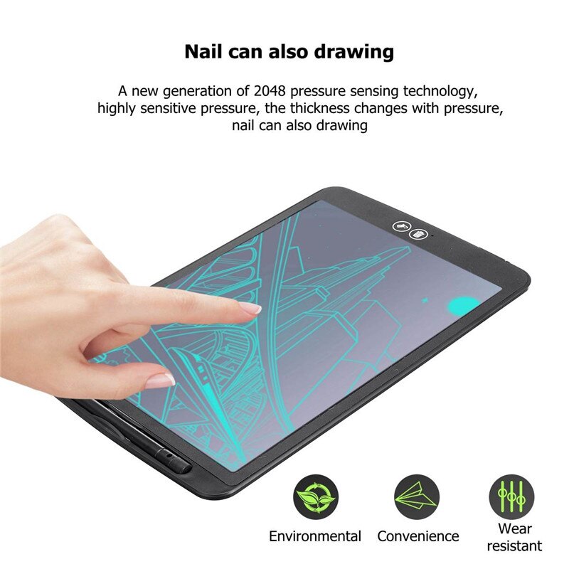 Partial Erasable Smart LCD Digital Writing Tablet 10inch Part-Erase Electronic Doodle Drawing Board With Stylus Pen Kids