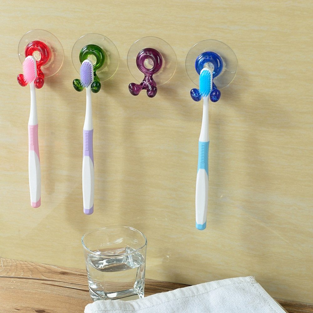 Hjemmebadeværelse tandbørste sugeholder rack vægbeslag hængestativ badeværelsesprodukter tandbørste håndklædeholder  #116