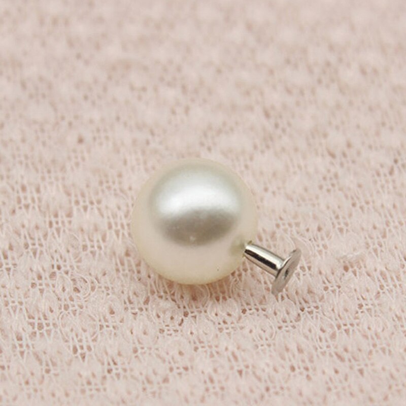 100 Pcs/pack Button 6-18mm Head Acryl Rivet Crafts Wedding Dresses White Pearl Rivets Hat Button Clothing Decoration Products