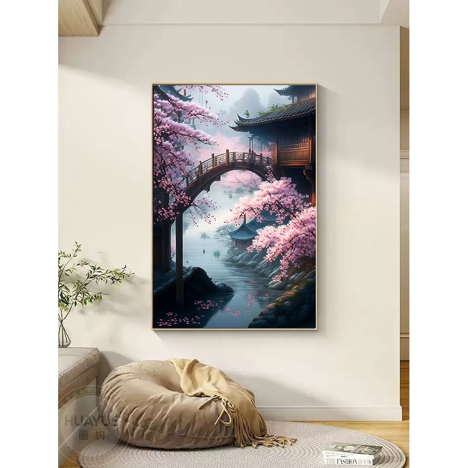 PhotoCustom Diy Frame Verf op nummer Kits Stad Landschap Diy Schilderen op nummer op canvas Tekenen Schilderen voor Home Decor